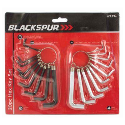 Blackspur 20Pcs Hex Key Set Blackspur 20Pcs Hex Key Set